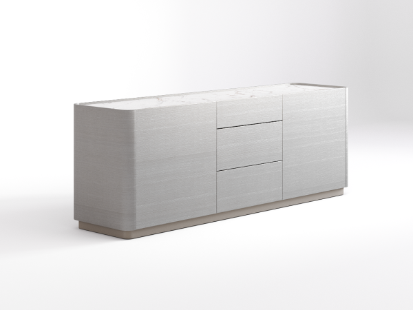 Комод широкий 3+2 RAGGIO2 coventry grey/шампань/белый